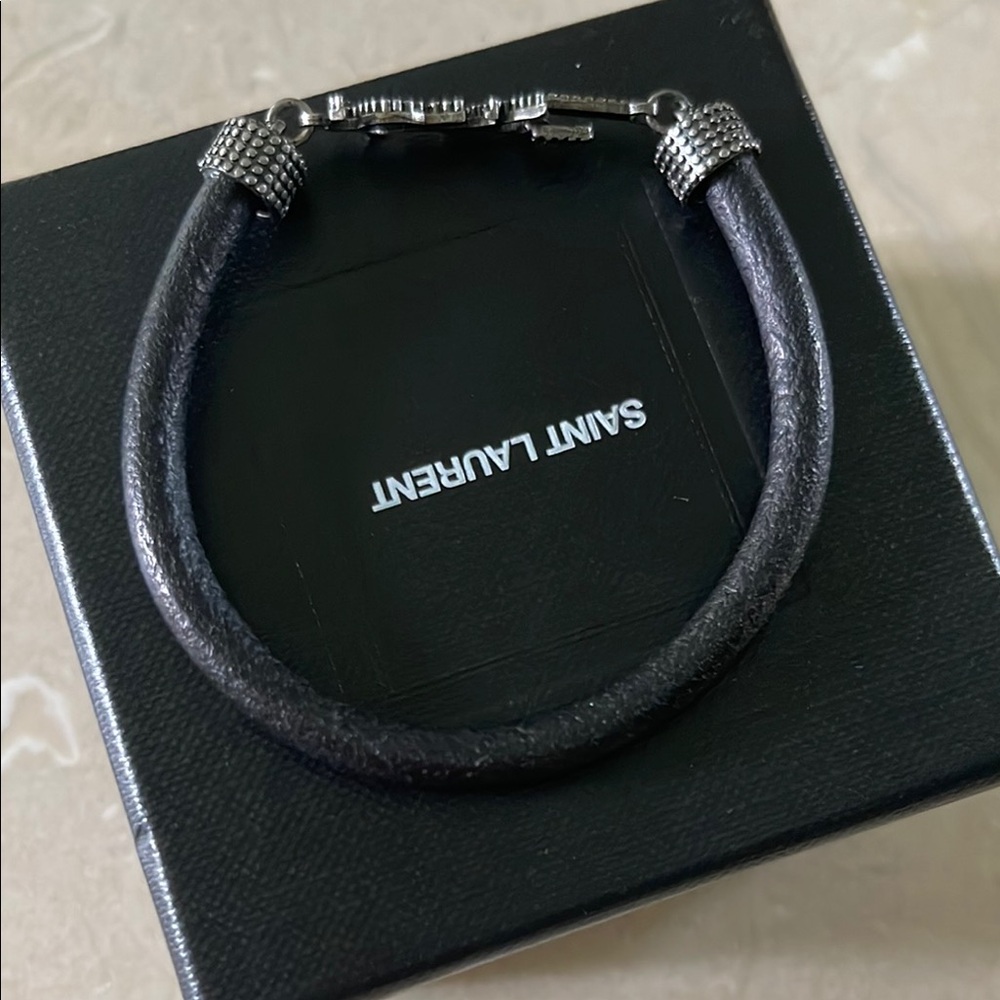 Saint Laurent Black and Silver Bracelet - Picture 3 of 4